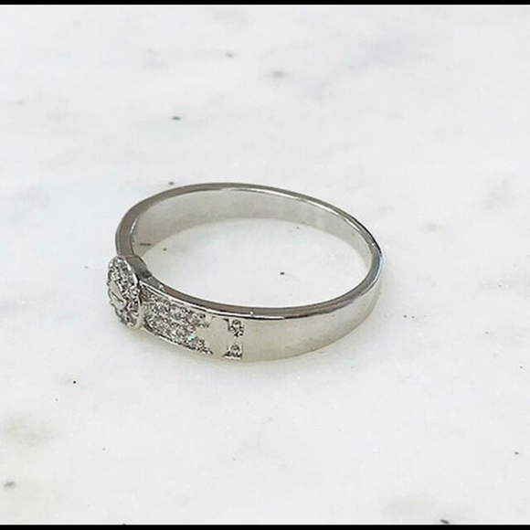 🎁Pavé Cubic Zirconia Silver Ring/Bracelet,NWT - Picture 5 of 6